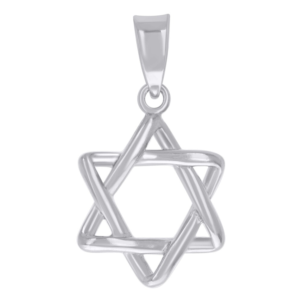 925 Sterling Silver Unisex Star Of David Symbol Religious Charm Pendant